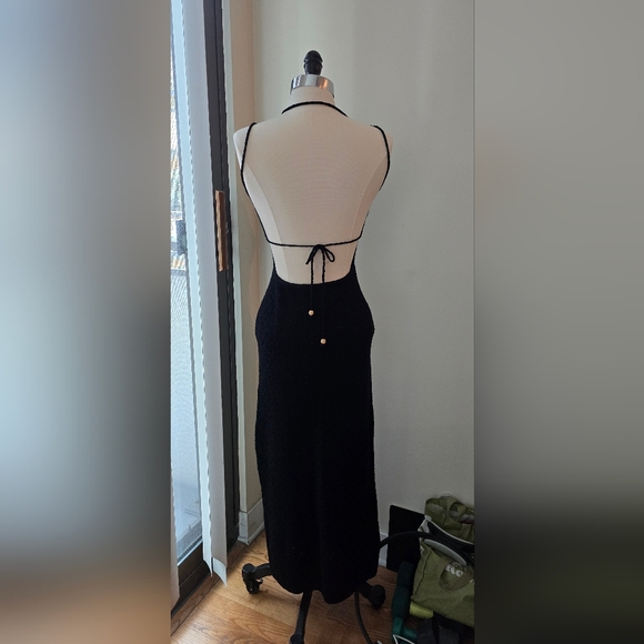 Free People Long Black Cover Up Beach Dress XS - Picture 2 of 7